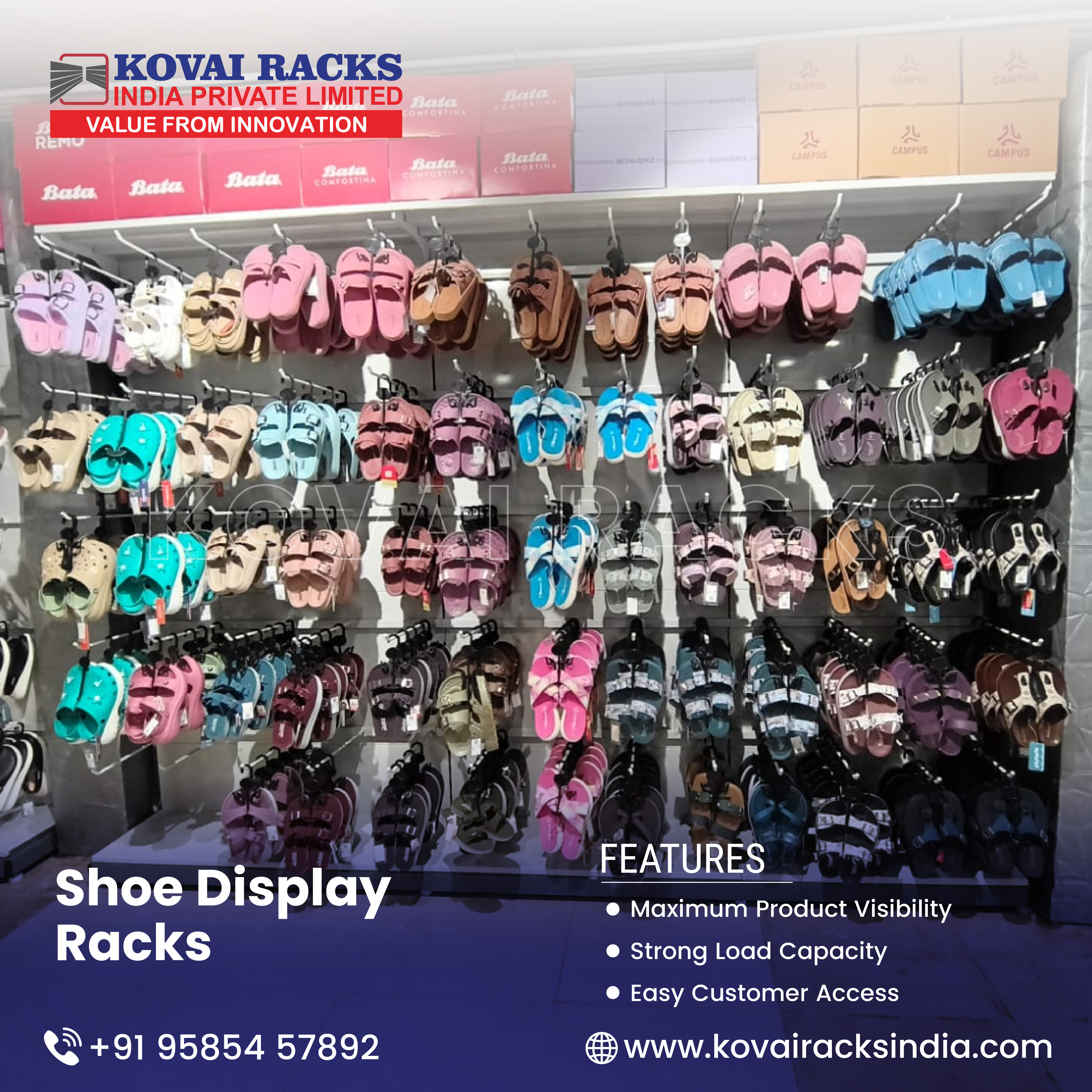 Kids Footwear Display Rack